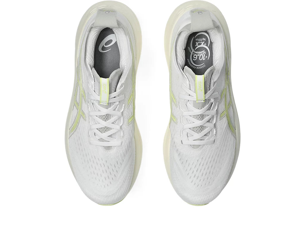 Men's ASICS Gel-Nimbus 27 - White/Huddle Yellow
