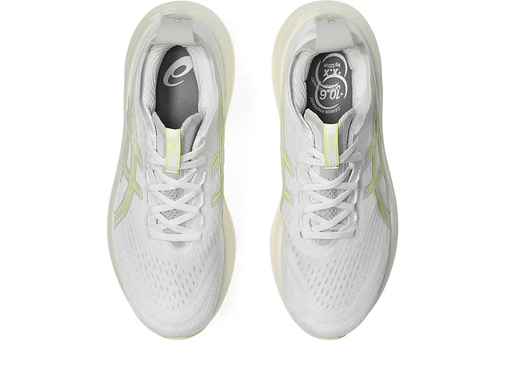 Men's ASICS Gel-Nimbus 27 - White/Huddle Yellow