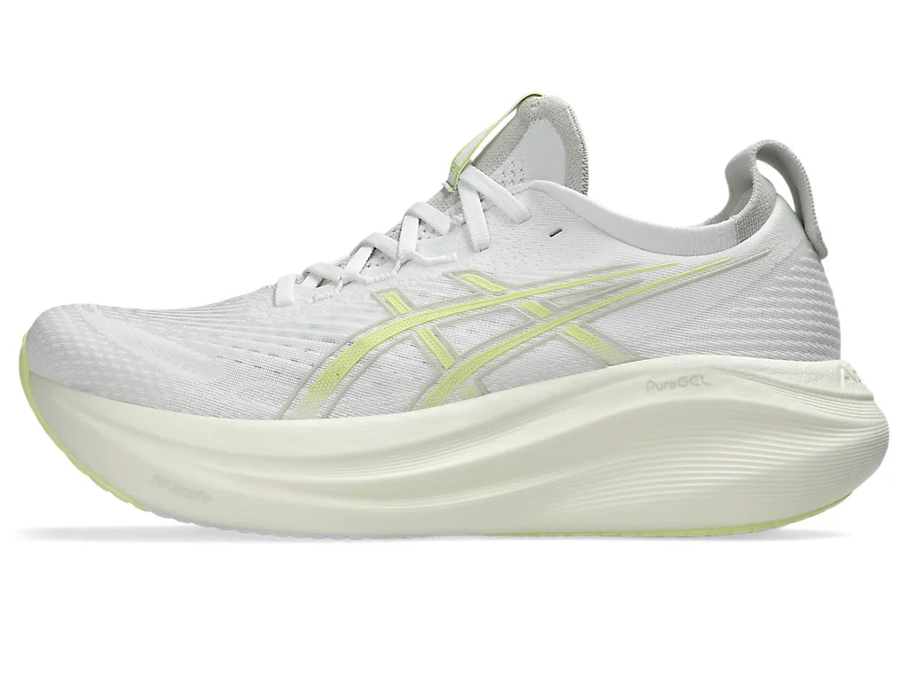 Men's ASICS Gel-Nimbus 27 - White/Huddle Yellow