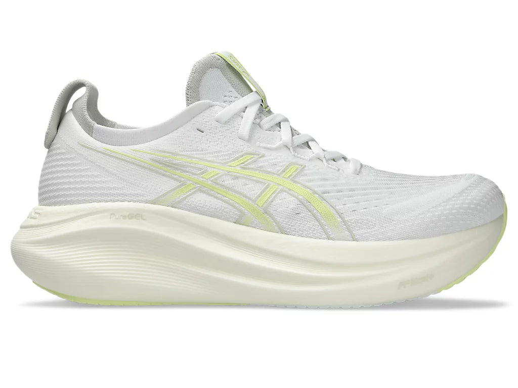 Men's ASICS Gel-Nimbus 27 - White/Huddle Yellow