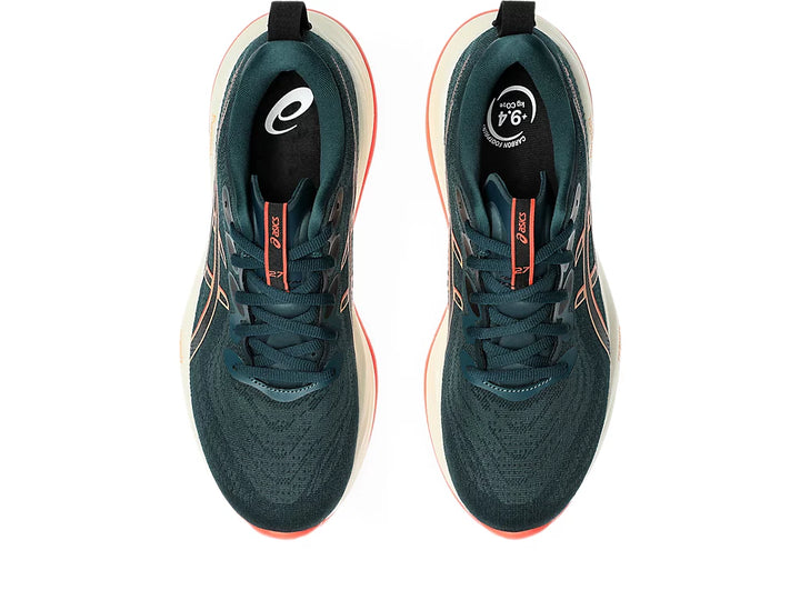 Men's Asics Gel-Cumulus 27 - Saxon Green/Coral Reef