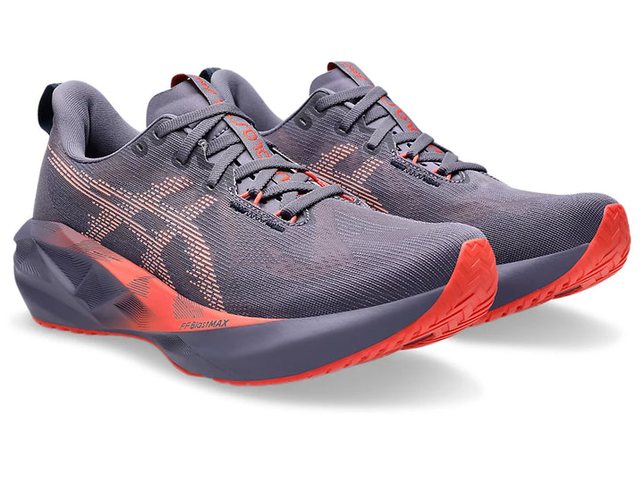 Men's Asics Novablast 5 - Greyish Purple/Coral Reef