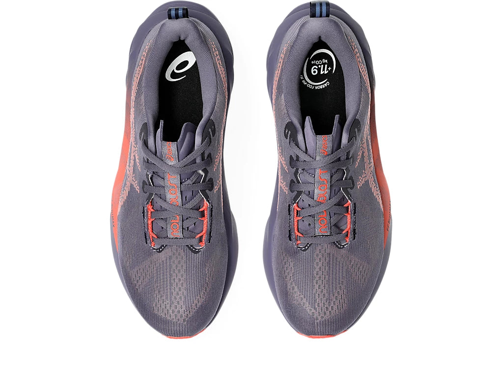 Men's Asics Novablast 5 - Greyish Purple/Coral Reef