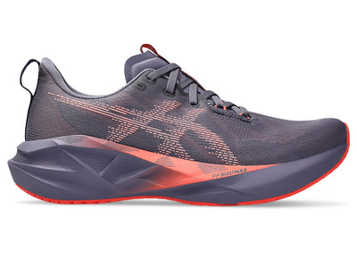 Asics Novablast 5 para hombre - Morado grisáceo/Arrecife de coral