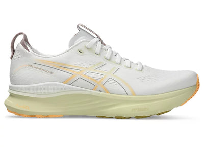 ASICS GEL-KAYANO 32 Wide para hombre - BLANCO/NARANJA BRILLO