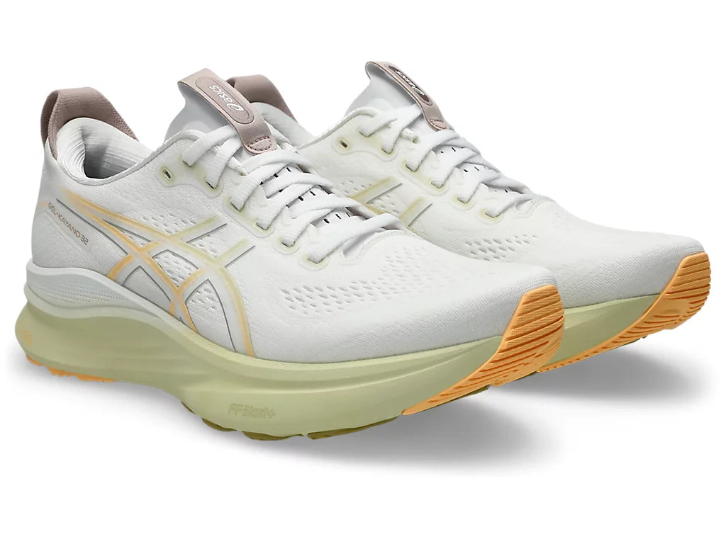 Asics Mens Gel Kayano 32 Extra Wide- White/Orange Glow
