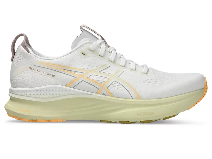 Asics Mens Gel Kayano 32 Extra Wide- White/Orange Glow