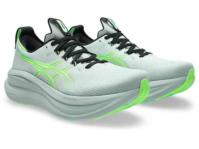 ASICS GEL-NIMBUS 28 para hombre - MUSGO FRÍO/VERDE ILUMINADO