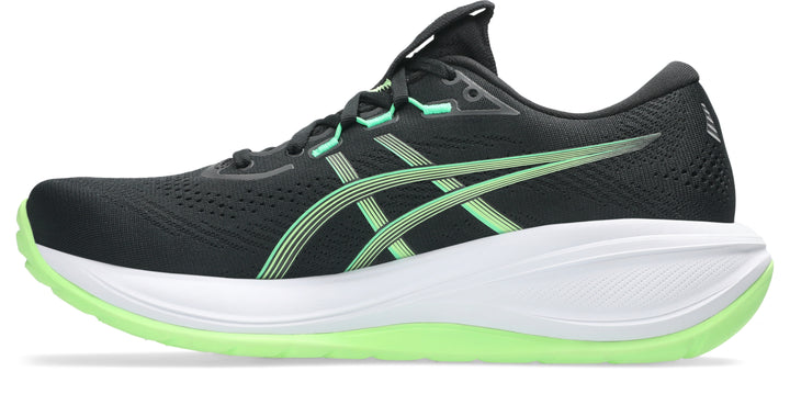 ASICS Men's GEL-CUMULUS 28 - BLACK/ILLUMINATE GREEN medial