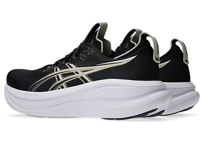 ASICS Men's GEL-NIMBUS 28 Wide - BLACK/FEATHER GREY