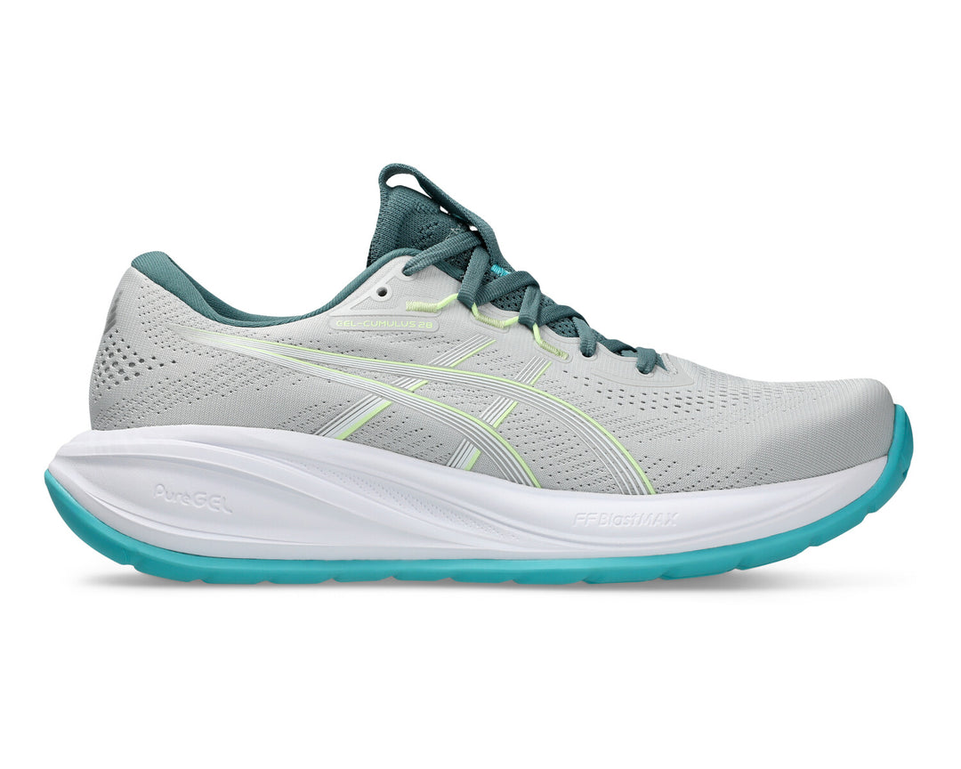 ASICS Men's GEL-CUMULUS 28 Wide - CLOUD GREY/ENERGY AQUA