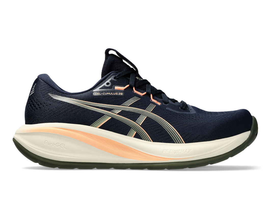 ASICS Men's GEL-CUMULUS 28 Wide - MIDNIGHT/KHAKI GREEN