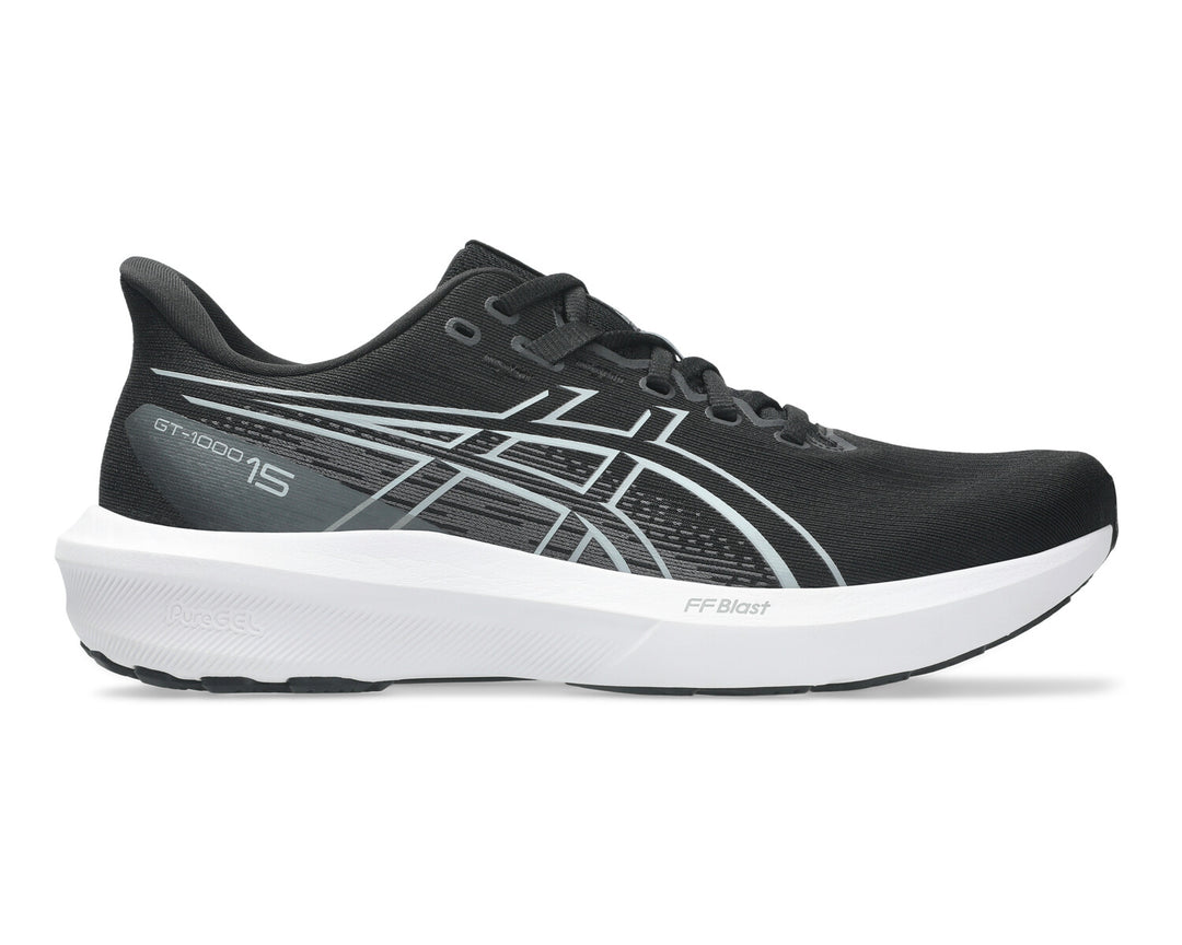 ASICS Men's GT-1000 15 - BLACK/WHITE
