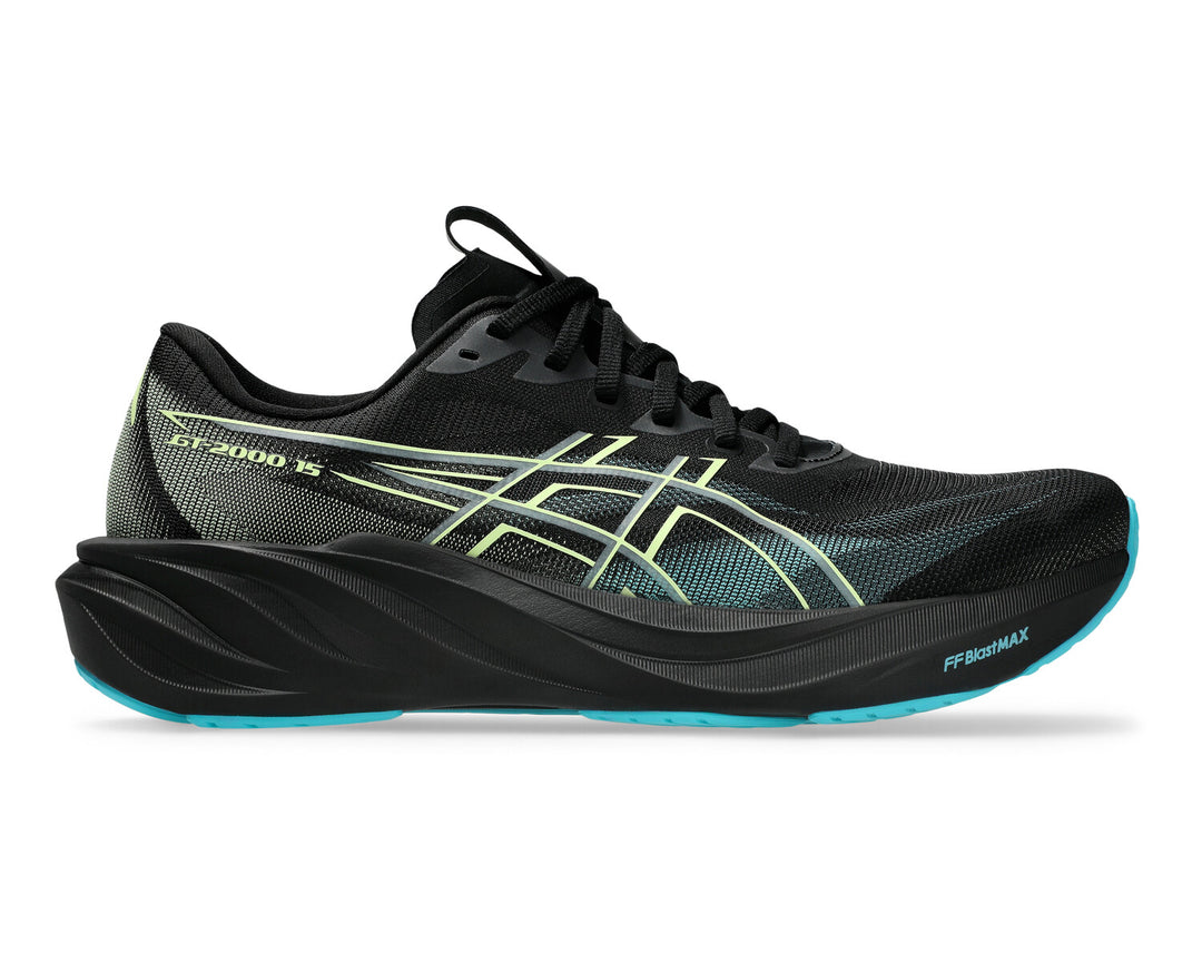 ASICS Men's GT-2000 15 - BLACK/ENERGY AQUA