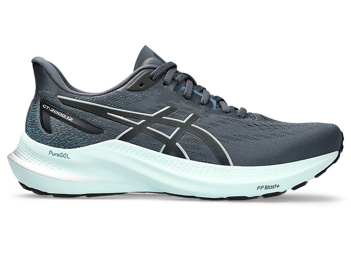 Asics GT-2000 12 para mujer: asfalto/plata pura (1012B506-020) 