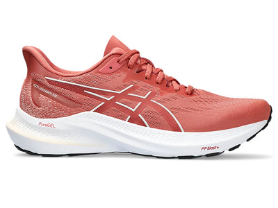 Asics GT-2000 12 para mujer, color granito claro y rojo pecho (1012B506-600) 