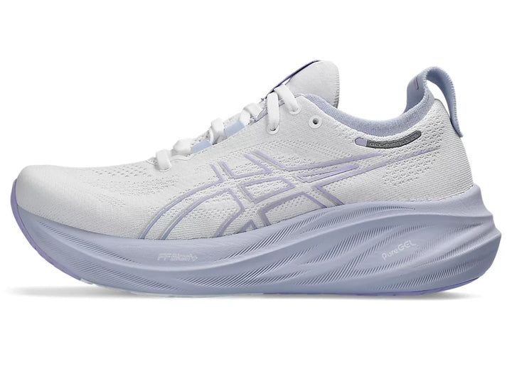 Asics Gel Nimbus 26 para mujer - Blanco/Aire fresco (1012B601-100) 