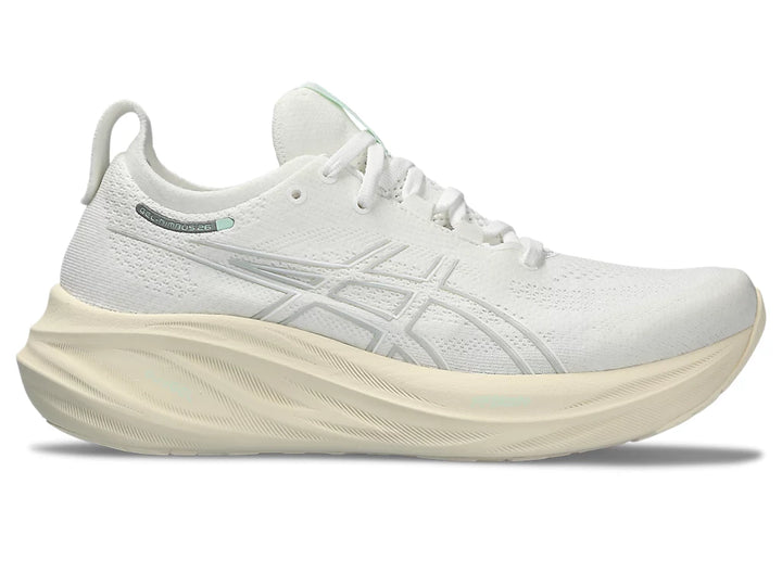 Asics Gel Nimbus 26 para mujer - Blanco/Blanco (1012B601-101) 