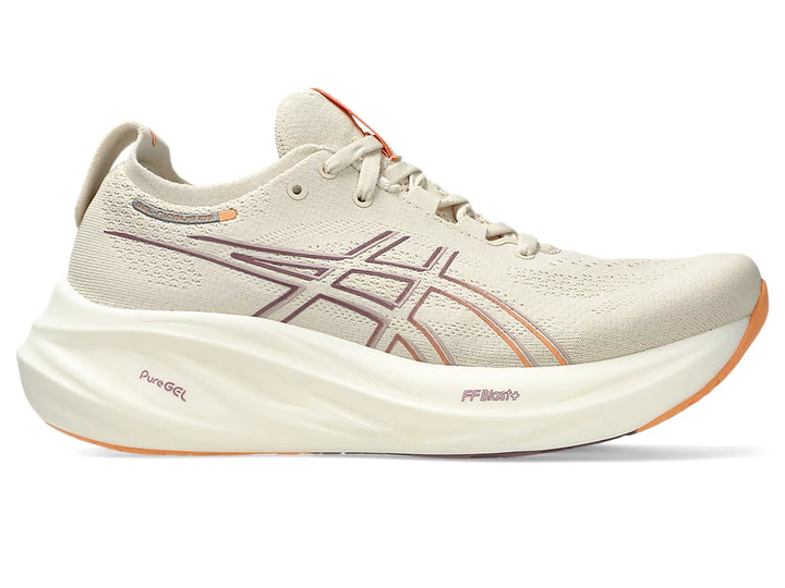 Asics Gel Nimbus 26 para mujer - Avena/Naranja descolorido (1012B601-250) 