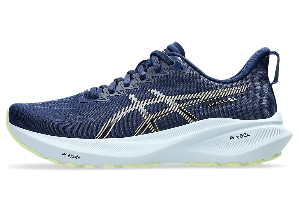 Asics GT-2000 13 para mujer: azul intenso/champán (1012B666-400)