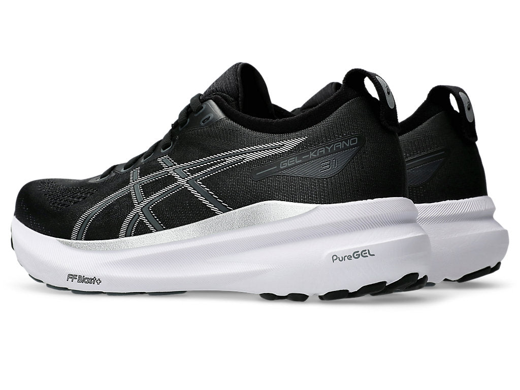 Asics Gel Kayano 31 para mujer - Negro/Plata pura (1012B670-002)