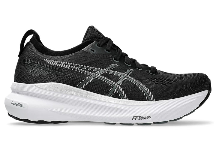 Asics Gel Kayano 31 para mujer - Negro/Plata pura (1012B670-002)