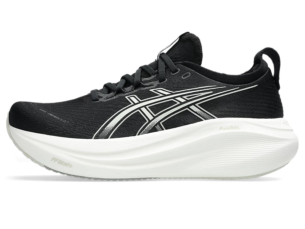 Women's ASICS Gel-Nimbus 27 - Black/Lake Grey