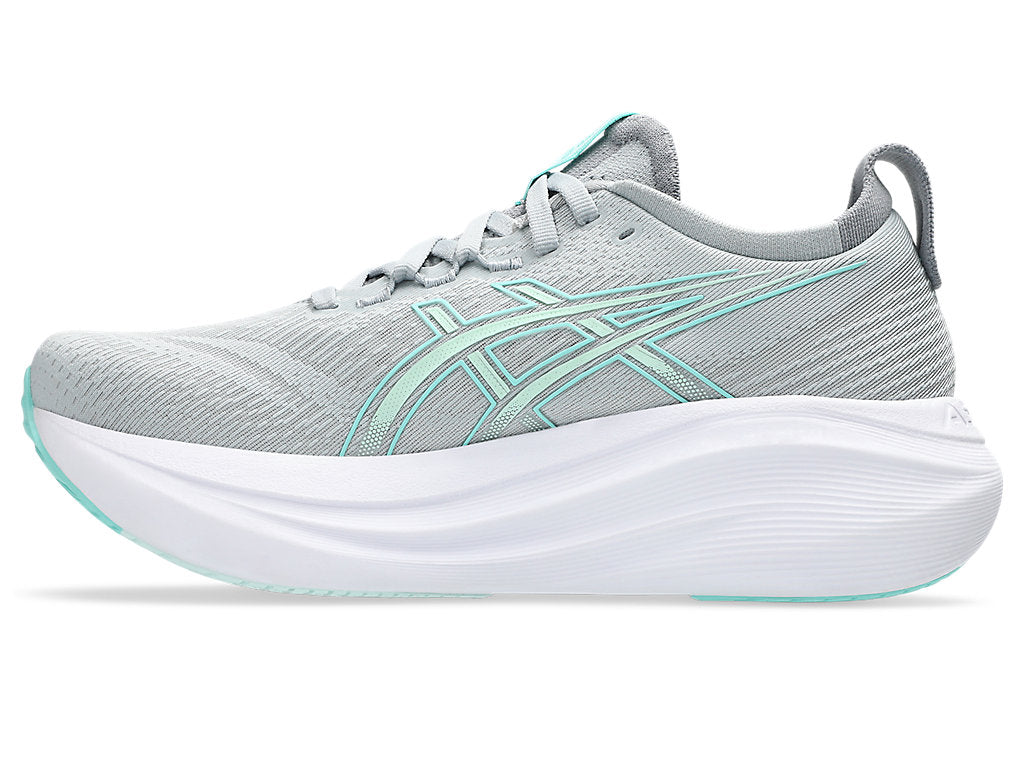 Asics Womens Gel Nimbus 27- Piedmont Grey/Illuminate Mint (1012B753-020)