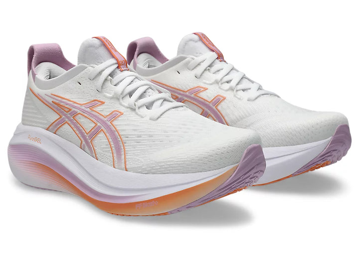 Women's ASICS Gel-Nimbus 27 - White/Light Ube