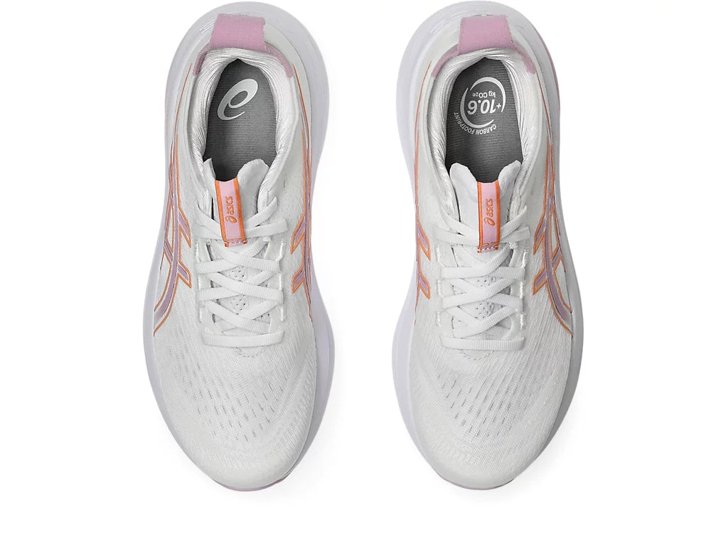 Women's ASICS Gel-Nimbus 27 - White/Light Ube