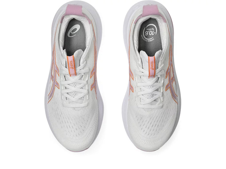Women's ASICS Gel-Nimbus 27 - White/Light Ube