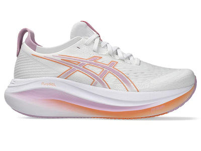 Women's ASICS Gel-Nimbus 27 - White/Light Ube
