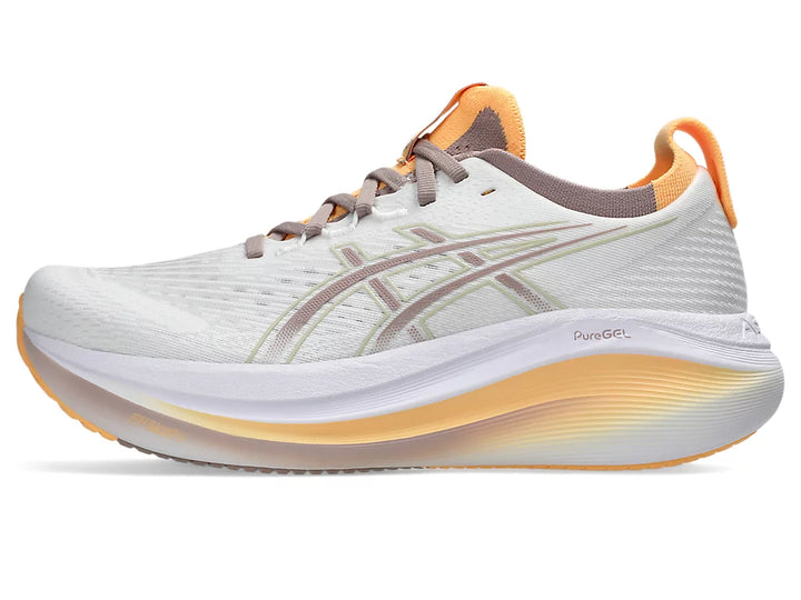 Women's ASICS Gel-Nimbus 27 - White/Fawn