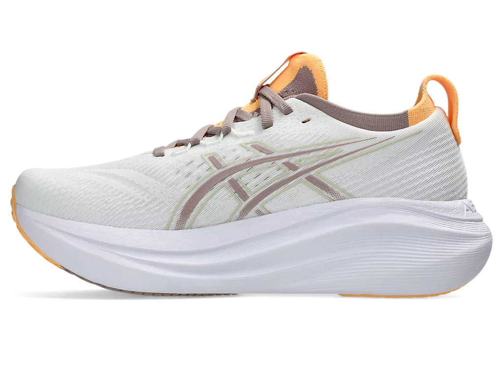 Women's ASICS Gel-Nimbus 27 - White/Fawn