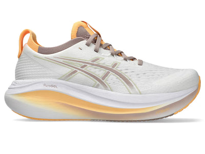 Women's ASICS Gel-Nimbus 27 - White/Fawn