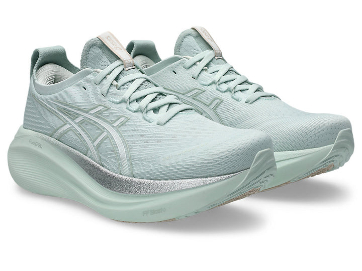 Women's ASICS Gel-Nimbus 27 - Pure Aqua/White