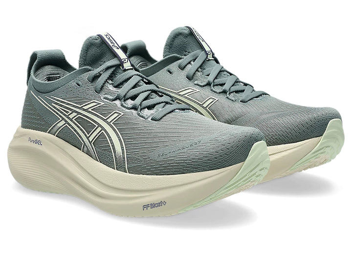 Women's ASICS Gel-Nimbus 27 - Monument Blue/Whisper Green