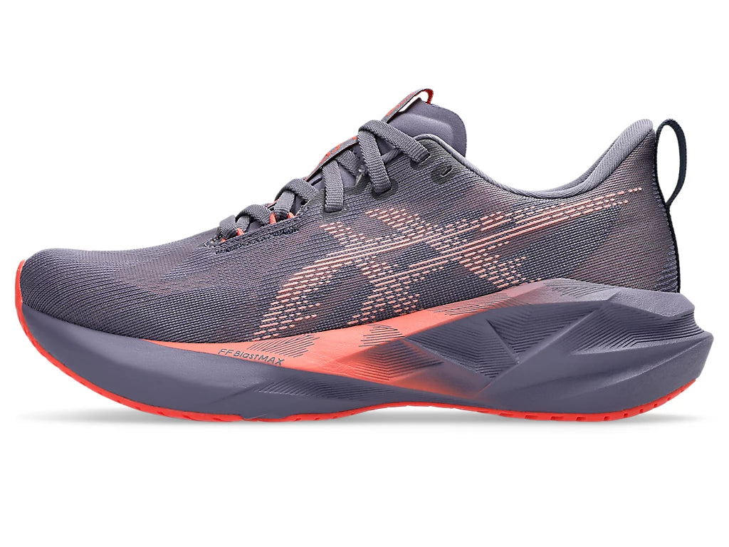 Women's Asics Novablast 5 - Greyish Purple/Coral Reef