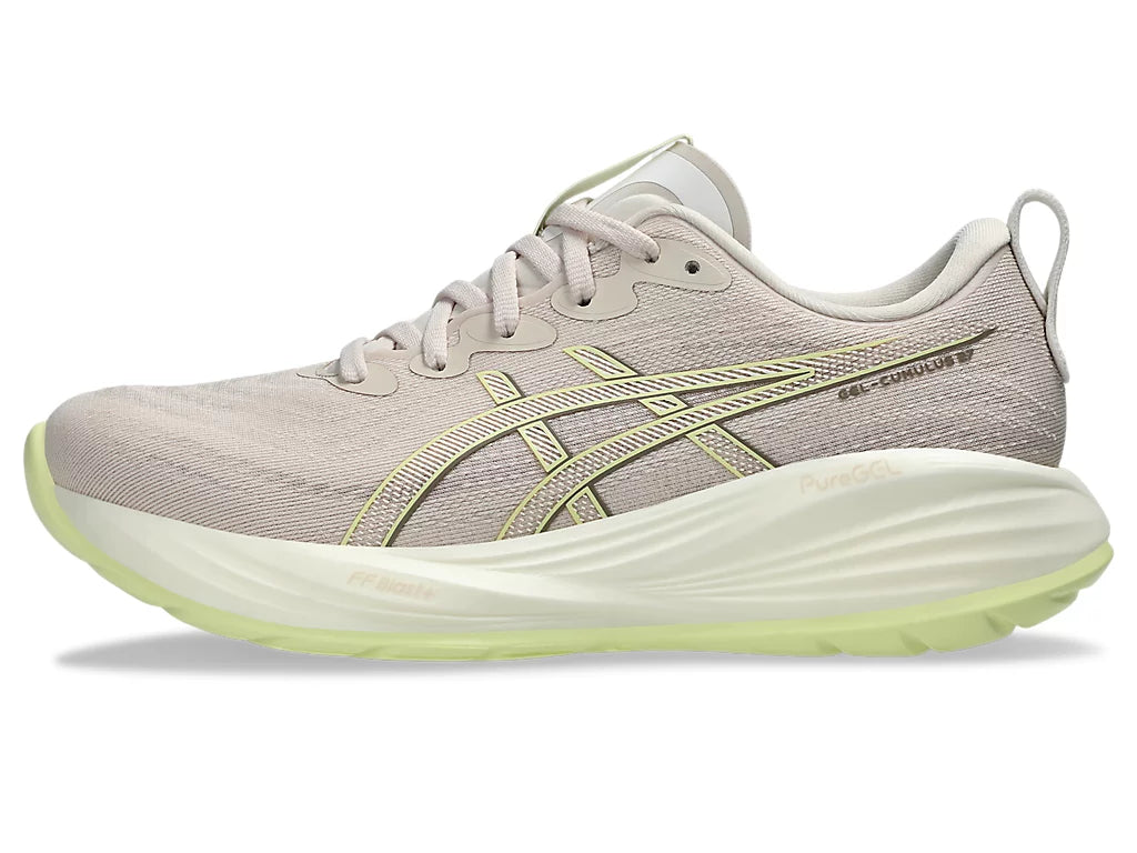 ASICS Womens Gel Cumulus 27 Wide- Mineral Beige/ Huddle Yellow (1012B773-250)