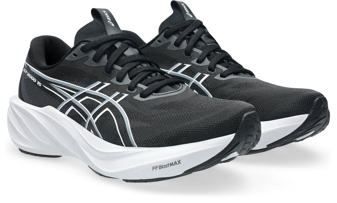 ASICS Women's GT-2000 15 Wide - BLACK/WHITE quarter