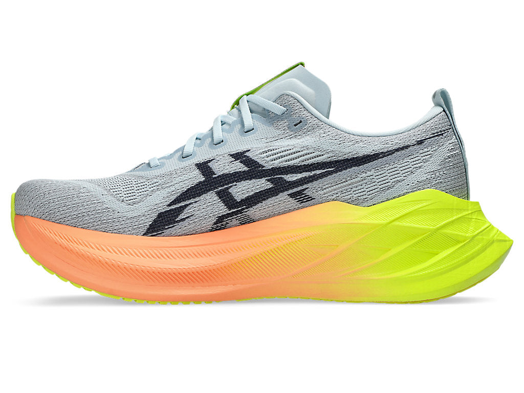 Asics Unisex Superblast 2 Paris - Gris frío/Amarillo de seguridad (1013A150-750)