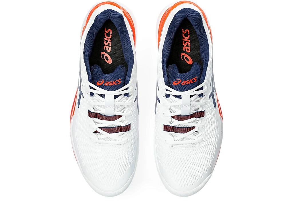 Asics Mens Gel Resolution 9 Wide-White/Blue Expanse (1041A376-102 Asics Mens Gel Resolution 9 Wide-White/Blue Expanse (1041A376-102