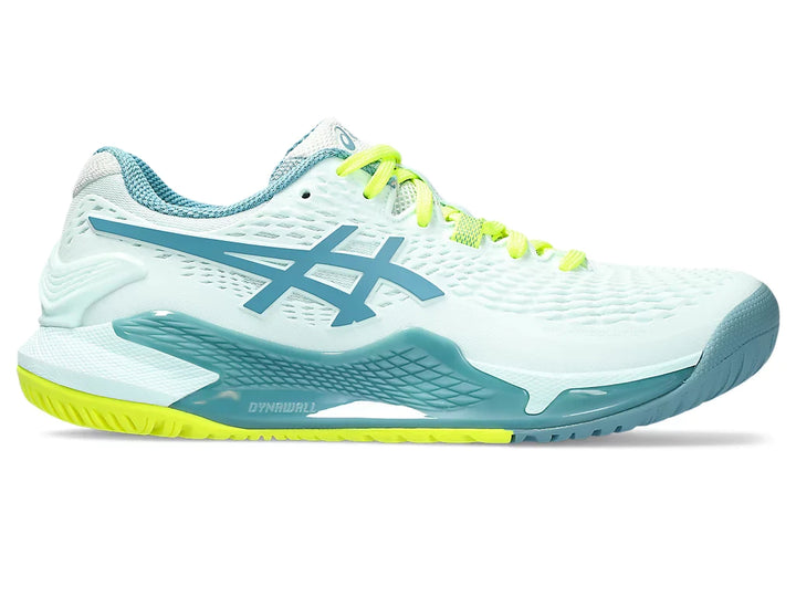 Asics Womens Gel Resolution 9 Wide-Soothing Sea/Gris Blue (1042A226-400)