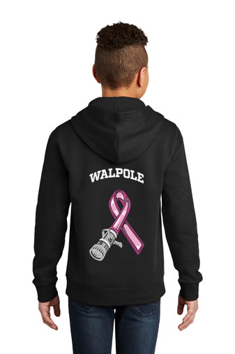 Sudadera con capucha de polar VIT™ para jóvenes del Distrito de concientización sobre el cáncer de mama del Departamento de Bomberos de Walpole (DT6100Y)