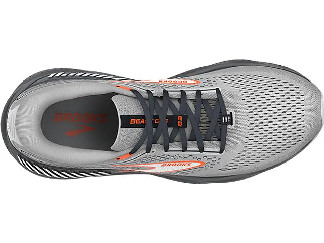 Brooks Beast GTS 23 Wide para hombre: gris/escarlata/ébano (1104012E030)