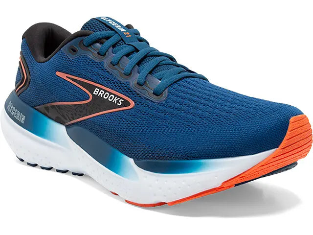 Brooks Mens Glycerin 21 Wide- Blue Opal/Black/Nasturtium  (1104192E474)