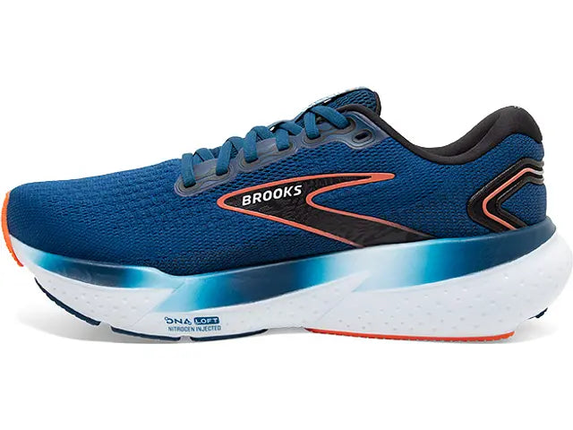 Brooks Glycerin 21 Wide para hombre: ópalo azul, negro y capuchina (1104192E474)