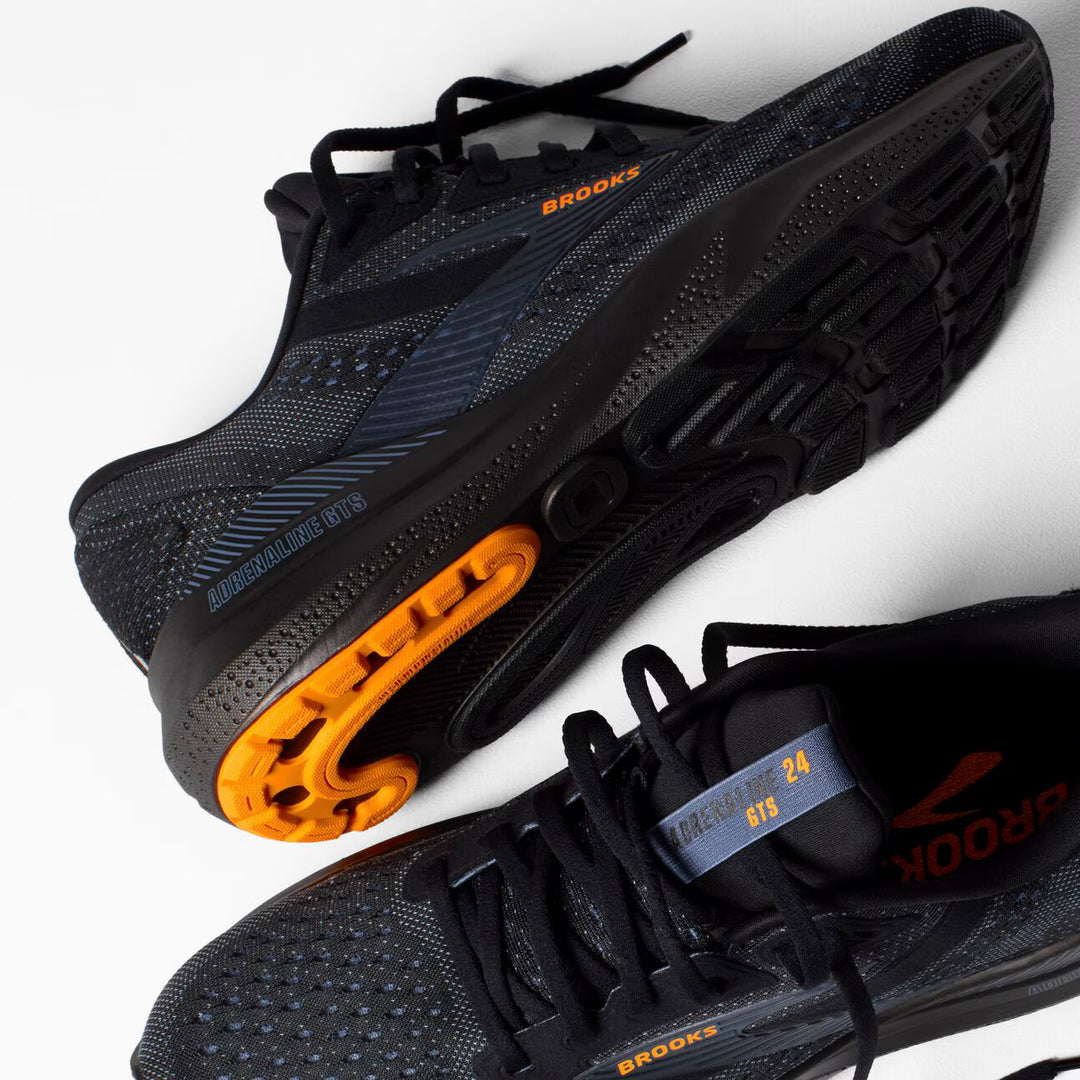 Brooks Men's Adrenaline GTS 24 - Black/Country Blue/Orange