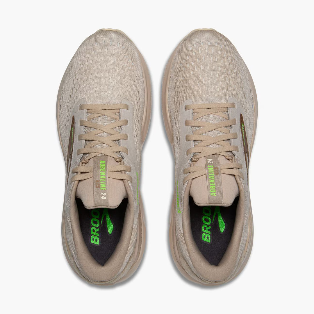 Brooks Adrenaline GTS 24 para hombre - Gris Chateau/Portabella/Verde