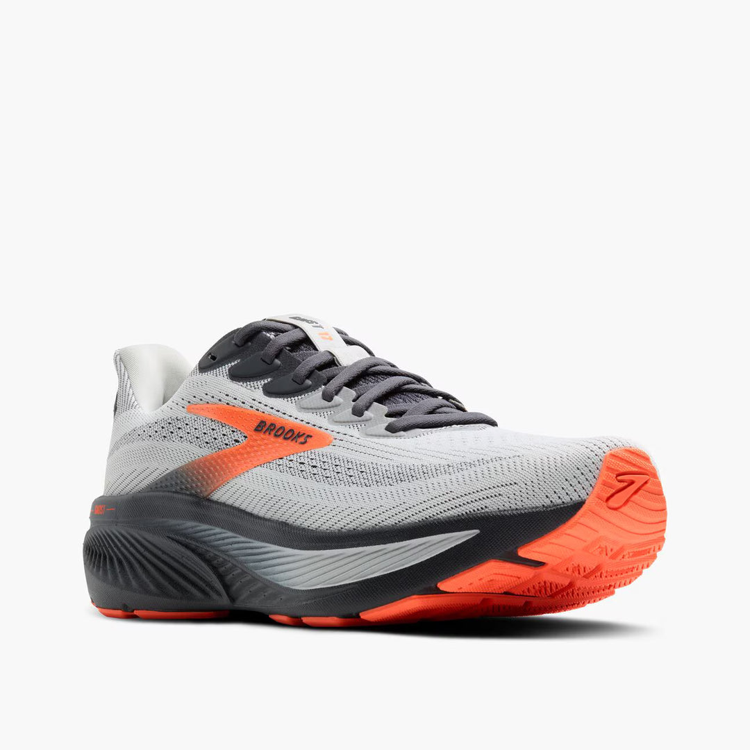 Brooks Ghost 17 (ancho) para hombre - Champiñón ostra/Naranja/Ébano